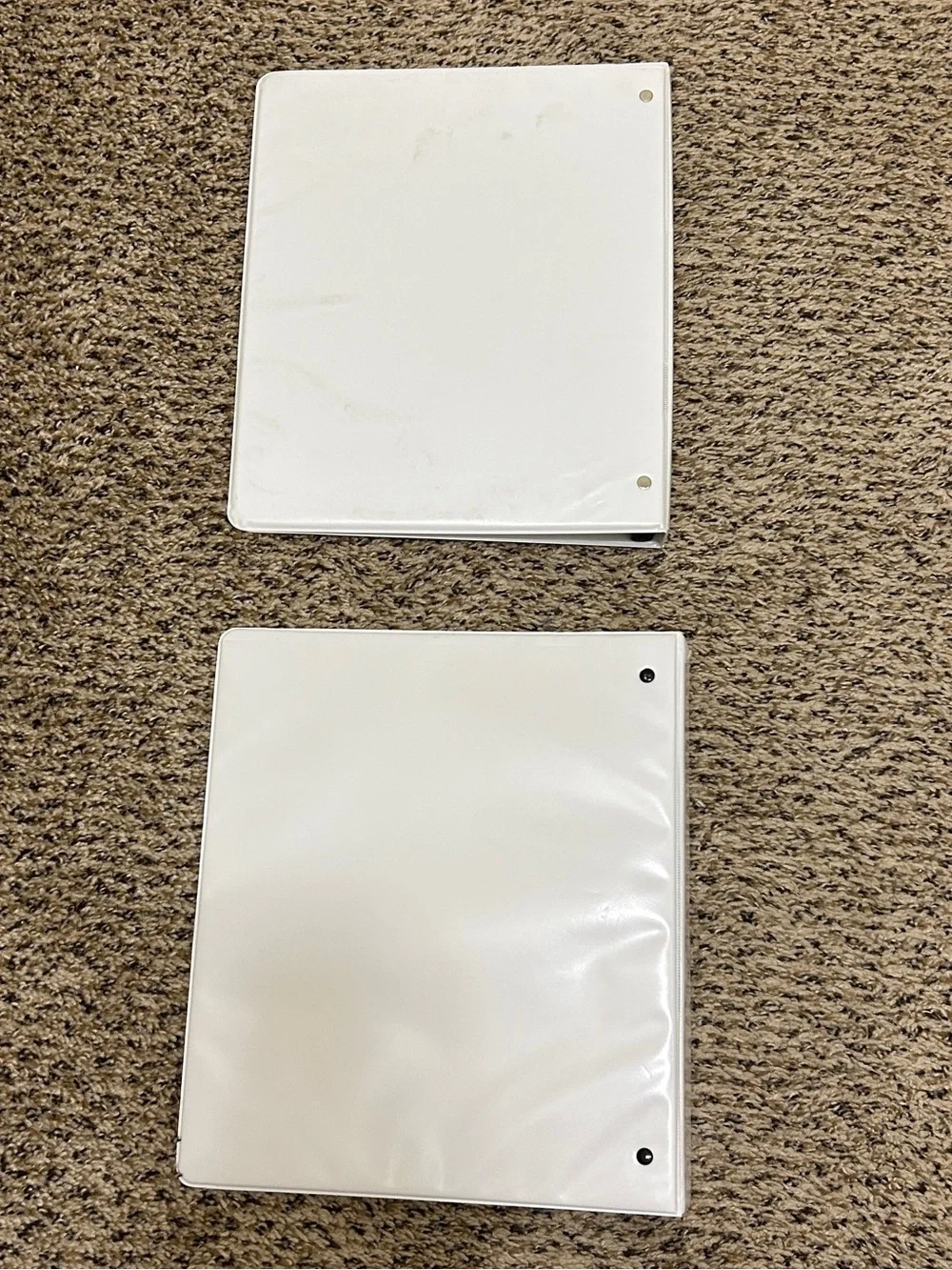 White 3-Ring Binders Clear Front & Back Outer Sleeves, Inside Pockets